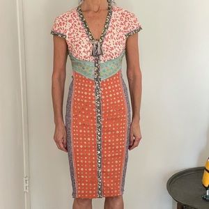 Uniquely styled, fitted dress